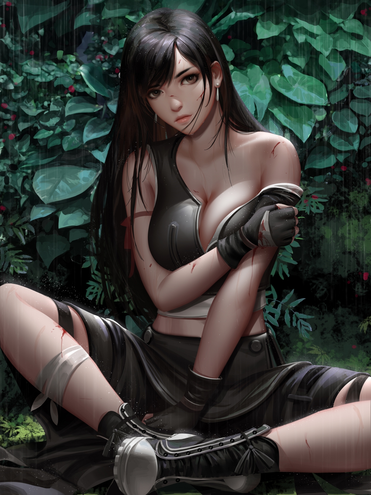 最终幻想蒂法竖屏美女壁纸，高清4K动漫图片，3000x4000分辨率，手机专用