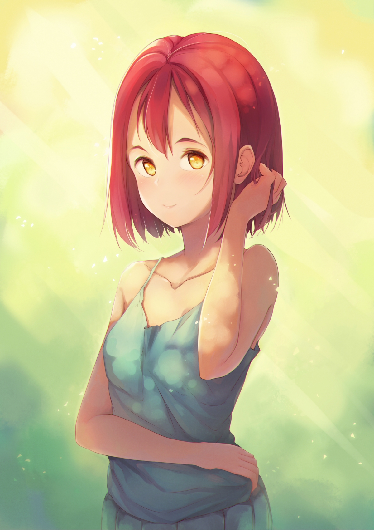 红发萌妹高清壁纸，可爱少女手机背景图，3K/4K分辨率任选，2480x3508超清下载