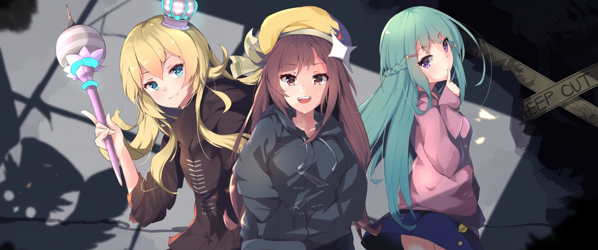 二次元动漫少女精选，3440x1440带鱼屏4K超清壁纸，可爱风格，一键下载！