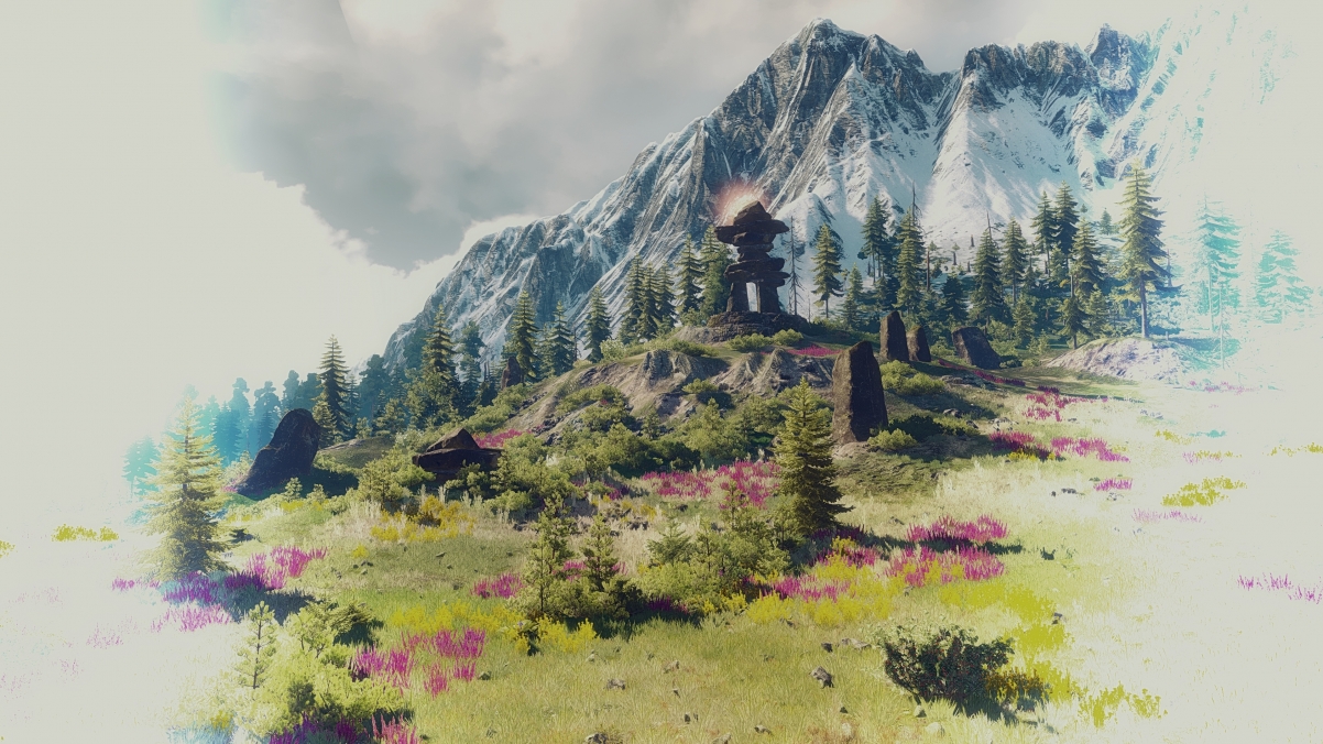 巫师3，绝美山景石韵，4K高清壁纸下载，分辨率3840x2160
