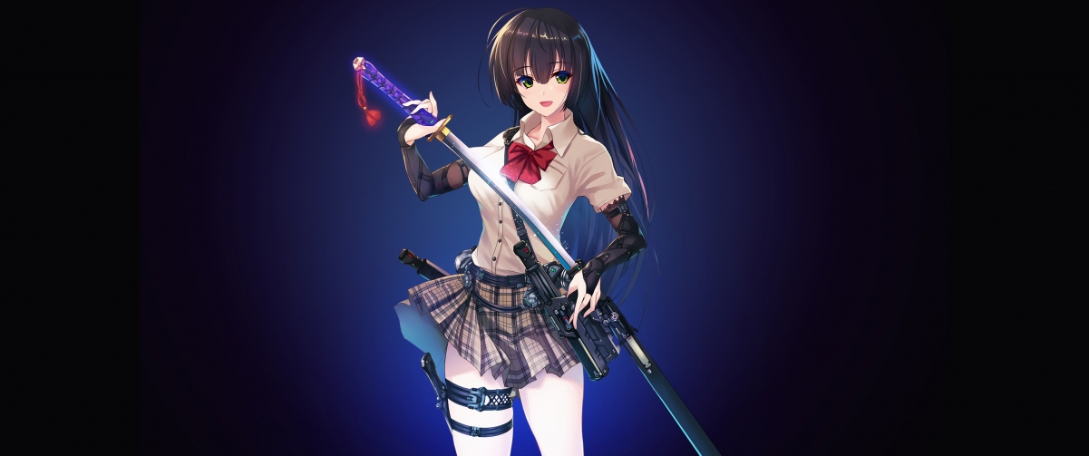 《挥剑少女》3440x1440高清4K动漫壁纸，精美壁纸一键下载