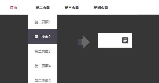 纯css3简洁的响应式导航下拉菜单代码