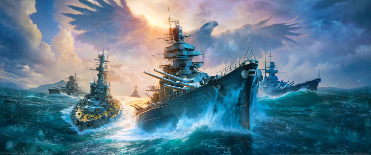 《战舰世界(World of Warships)》精美4K壁纸，3440x1440高清大图，一键下载