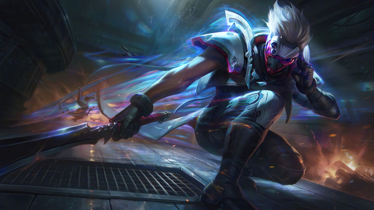 英雄联盟LOL，无极剑圣易大师4K超清壁纸，灵能特工主题，3840x2160分辨率，免费下载