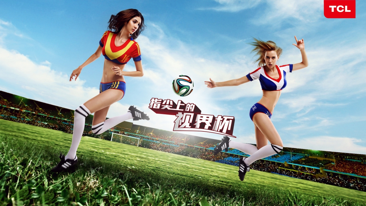 TCL 4K壁纸精选，足球宝贝美女高清图片，3840x2160超高清下载