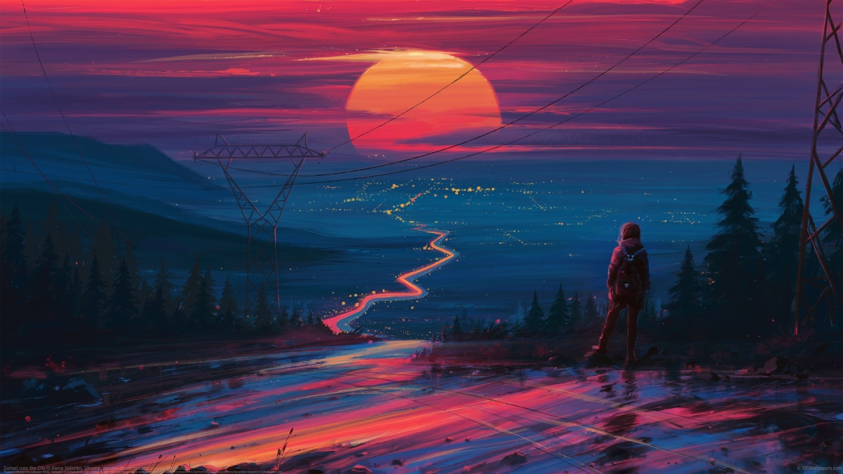 城市日落美景，精选4K超高清动漫壁纸，3840x2160分辨率，免费下载！