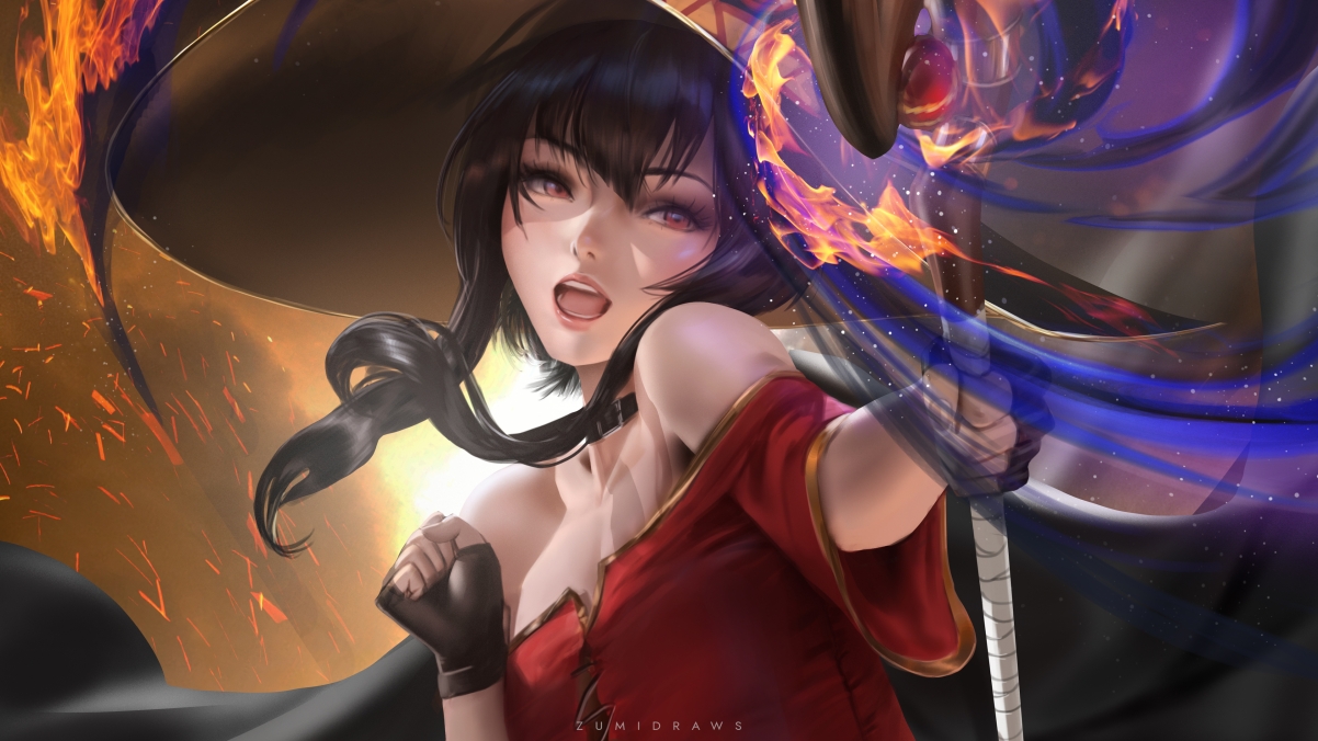 Megumin惠惠精选4K超清动漫壁纸，3840x2160分辨率，高清下载