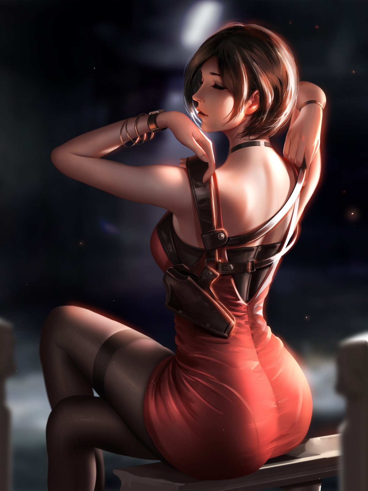 生化危机艾达王绝美竖屏壁纸，4K超清画质，3000x4000高清大图，一键下载！