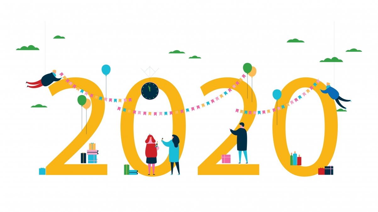 新年2020鼠年4K壁纸，个性创意高清背景，3840x2160免费下载