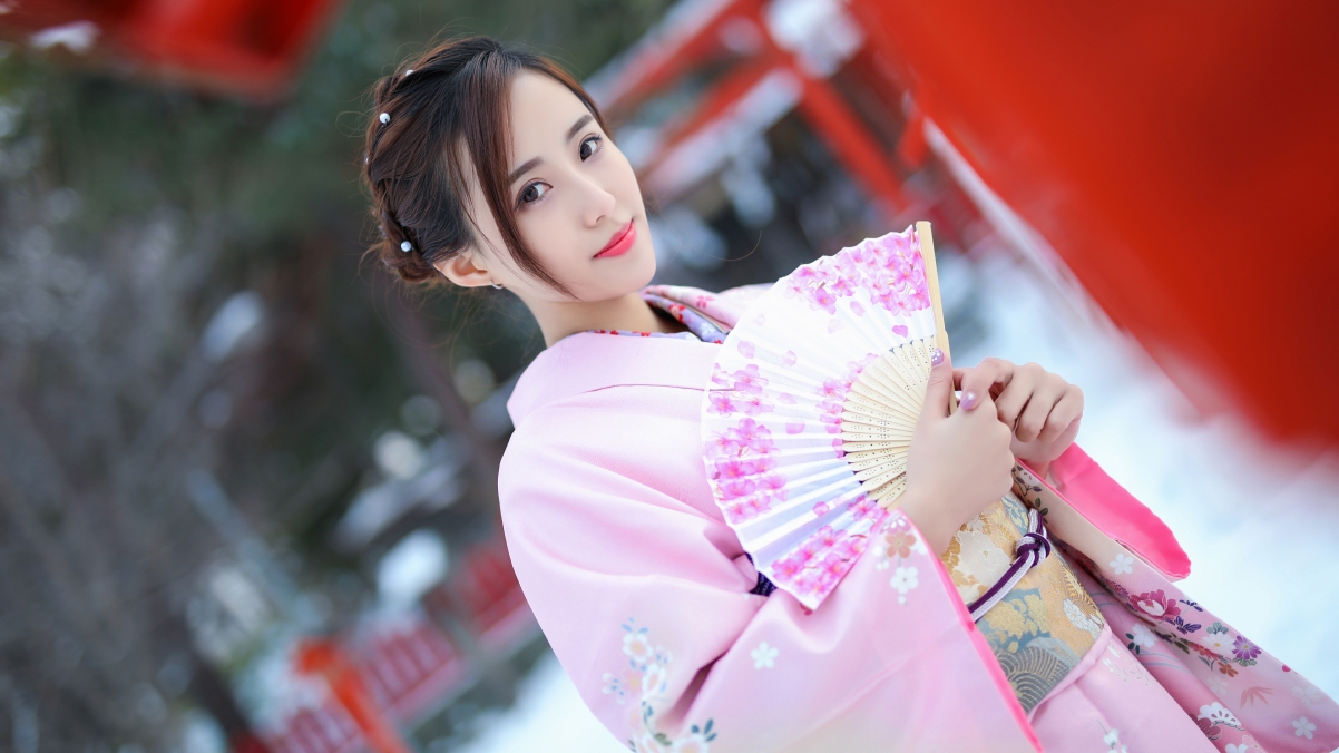 猫宝精选，和服美女高清4K壁纸，3840x2160超高清下载