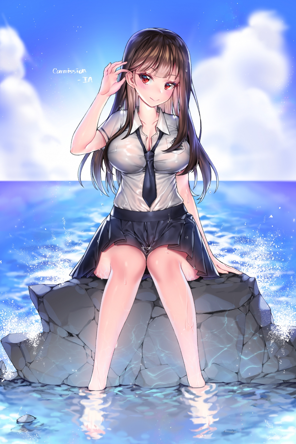 海石之美，女生水手服动漫壁纸，高清4K竖屏，1800x2700下载