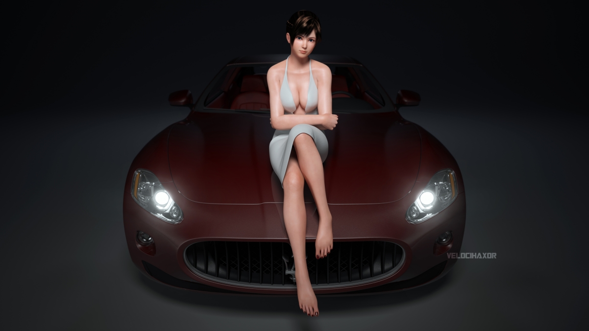 【4K超清】死或生5美女跑车壁纸，Dead or Alive 5游戏高清图片，3840x2160分辨率，免费下载