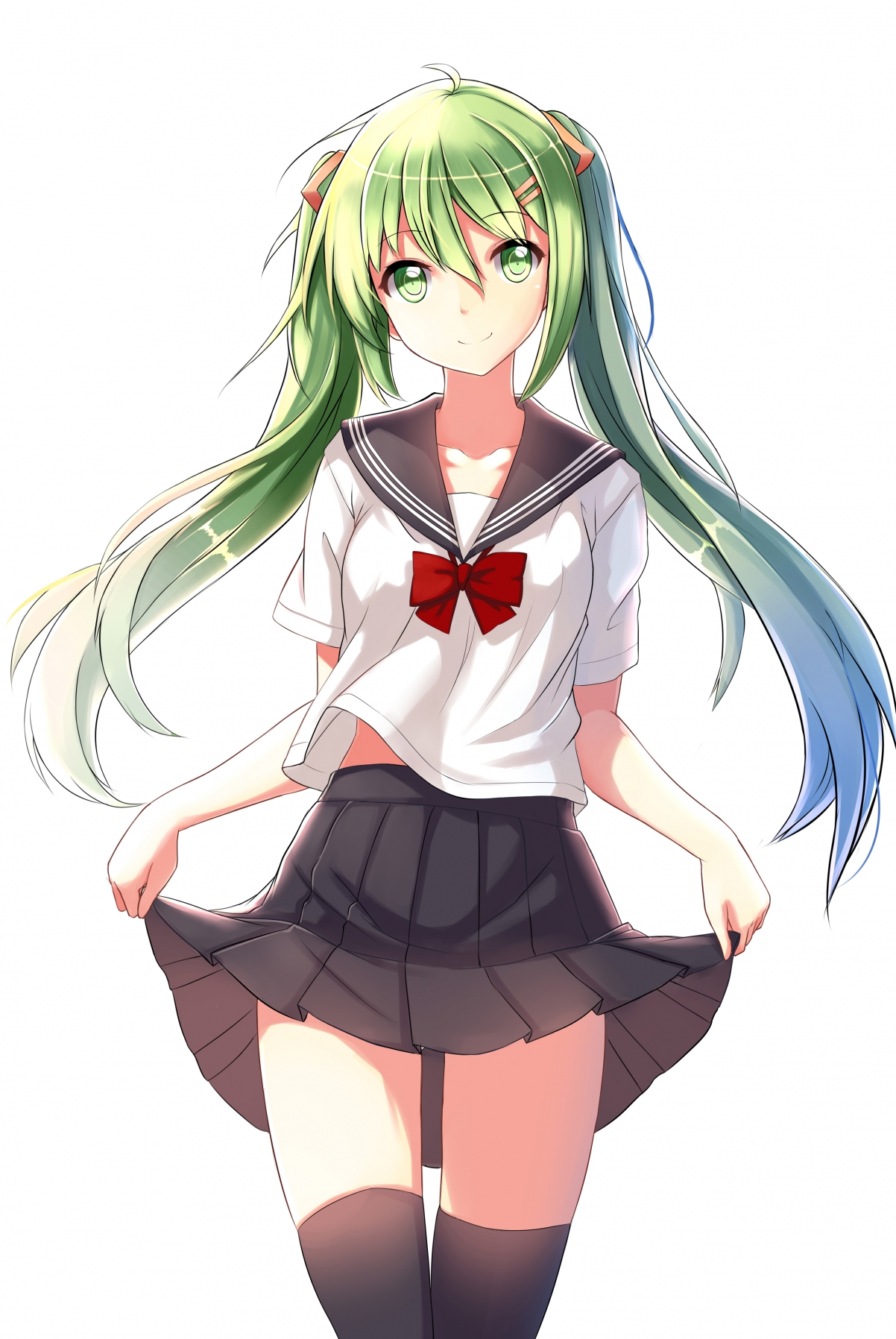 初音未来水手服美图，4K竖屏壁纸，超清2676x4000，一键下载！