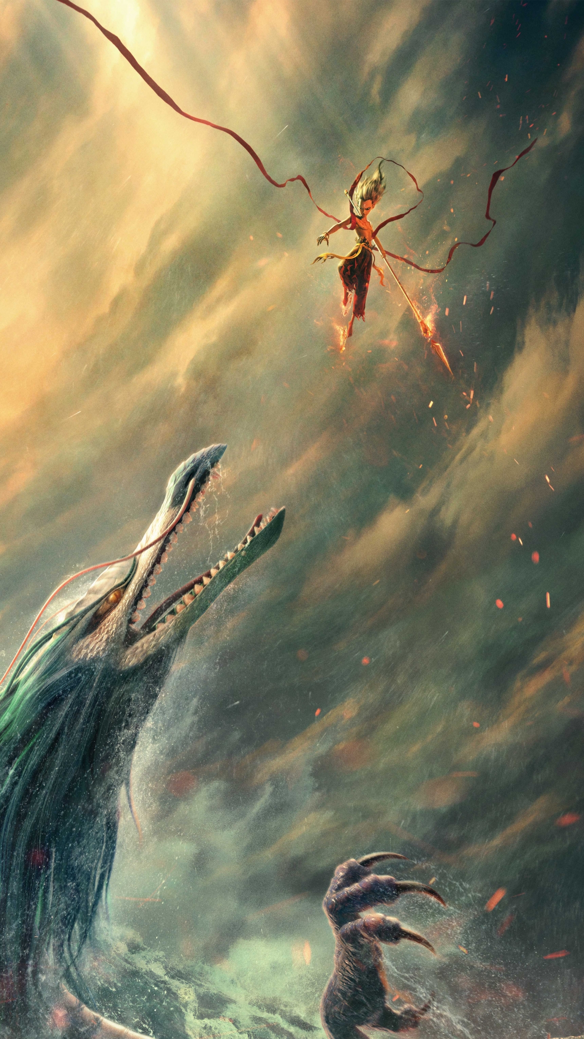 哪吒魔童降世竖屏4K超清海报，手机壁纸专属，2160x3840高清下载