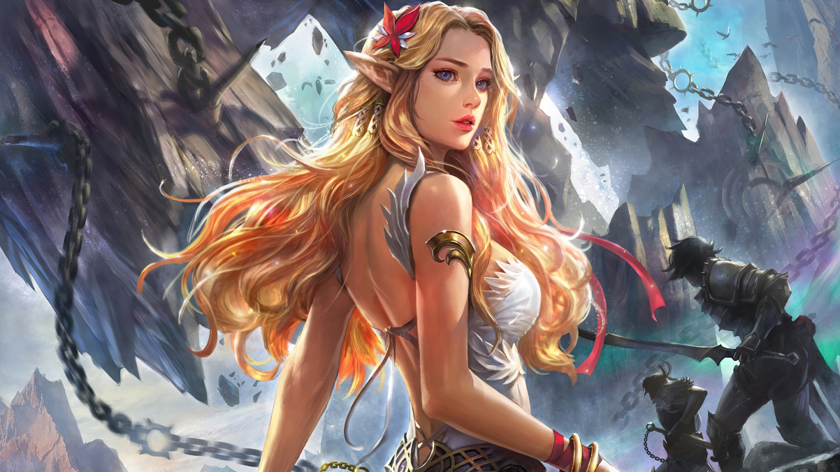 金发美女原画精选，超高清4K游戏壁纸，3840x2160分辨率，一键下载