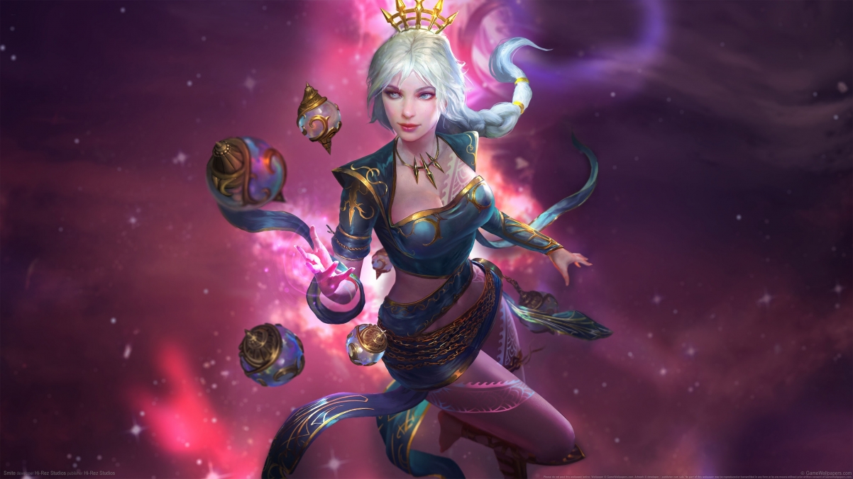Smite神之浩劫美女原画，超清4K壁纸，3840x2160分辨率，免费下载