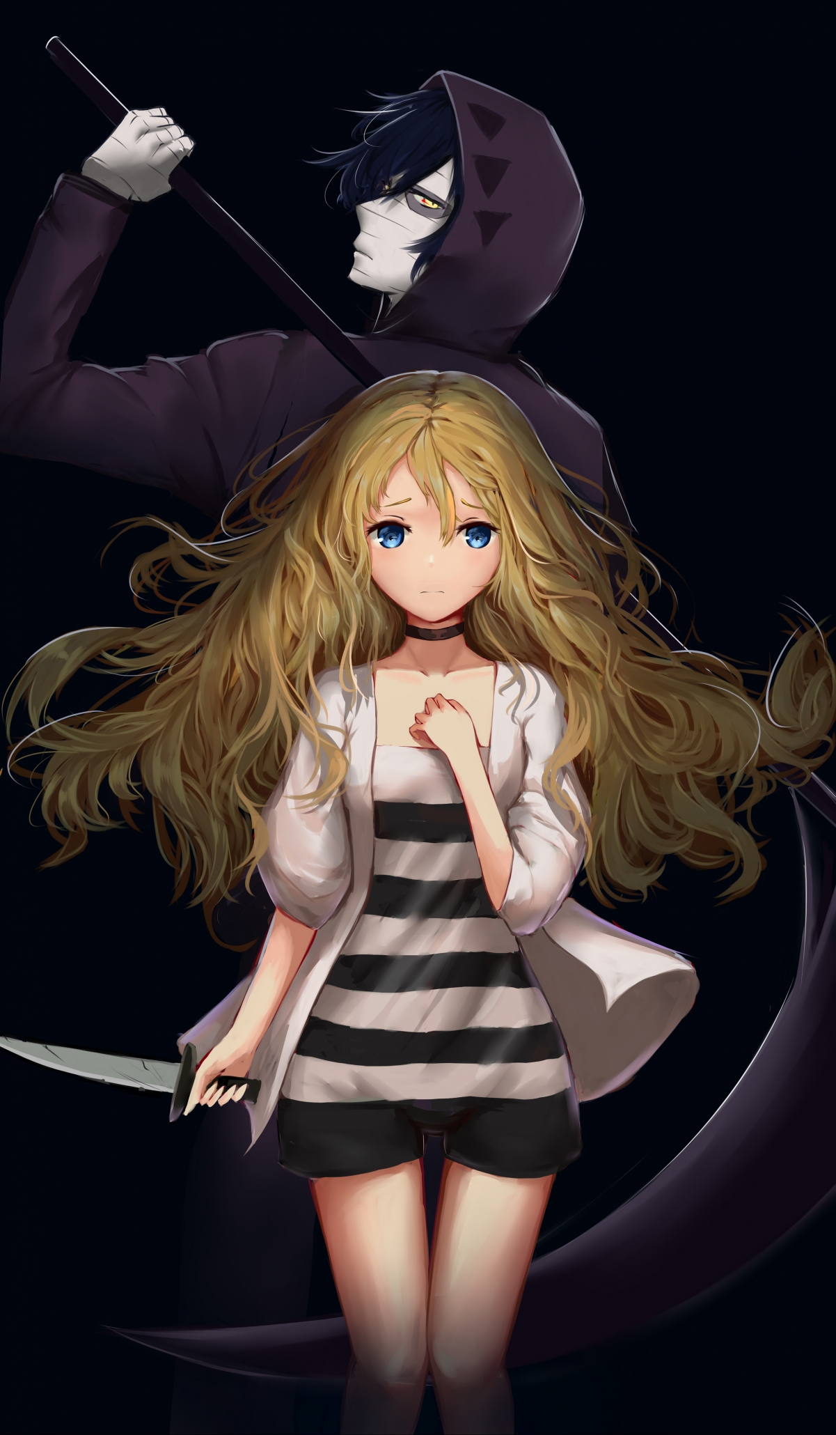 杀戮天使竖屏4K高清壁纸，动漫风格手机图片，2333x4000分辨率，免费下载