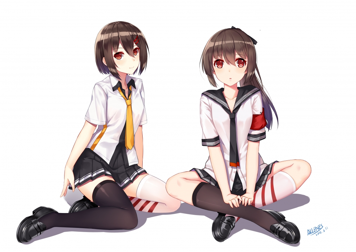 战舰少女绫波敷波精选动漫壁纸，高清4K大图，5846x4133超高清下载