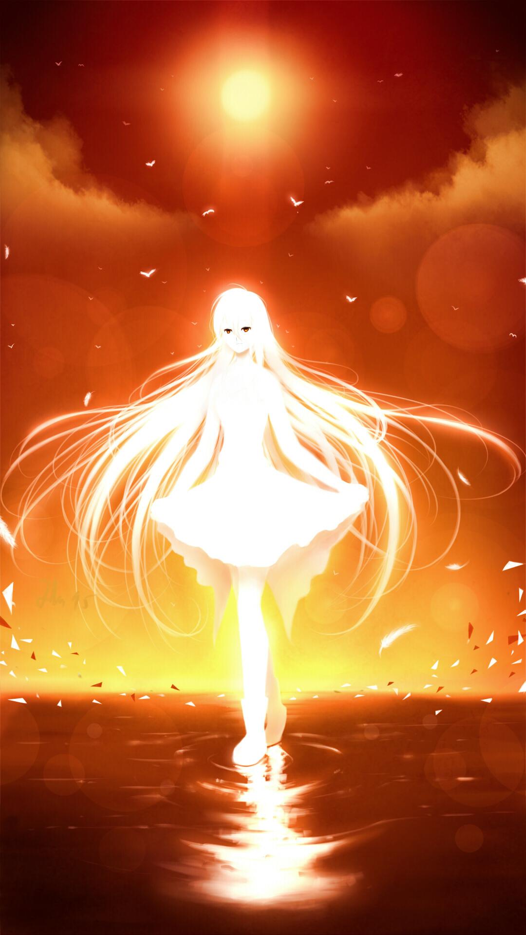 红太阳照耀的长发女神，精选4K高清手机壁纸，1080x1920分辨率，免费下载