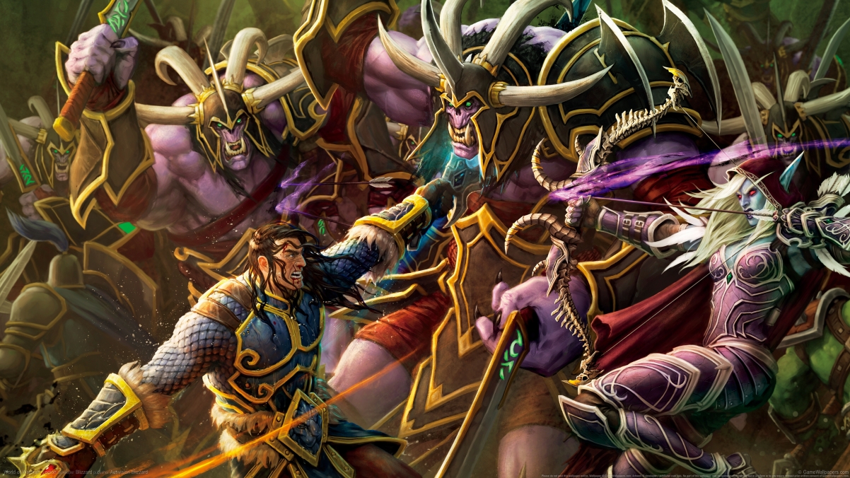 魔兽世界，军团再临主题壁纸，瓦里安与希尔瓦娜斯精美4K图片，3840x2160超高清下载