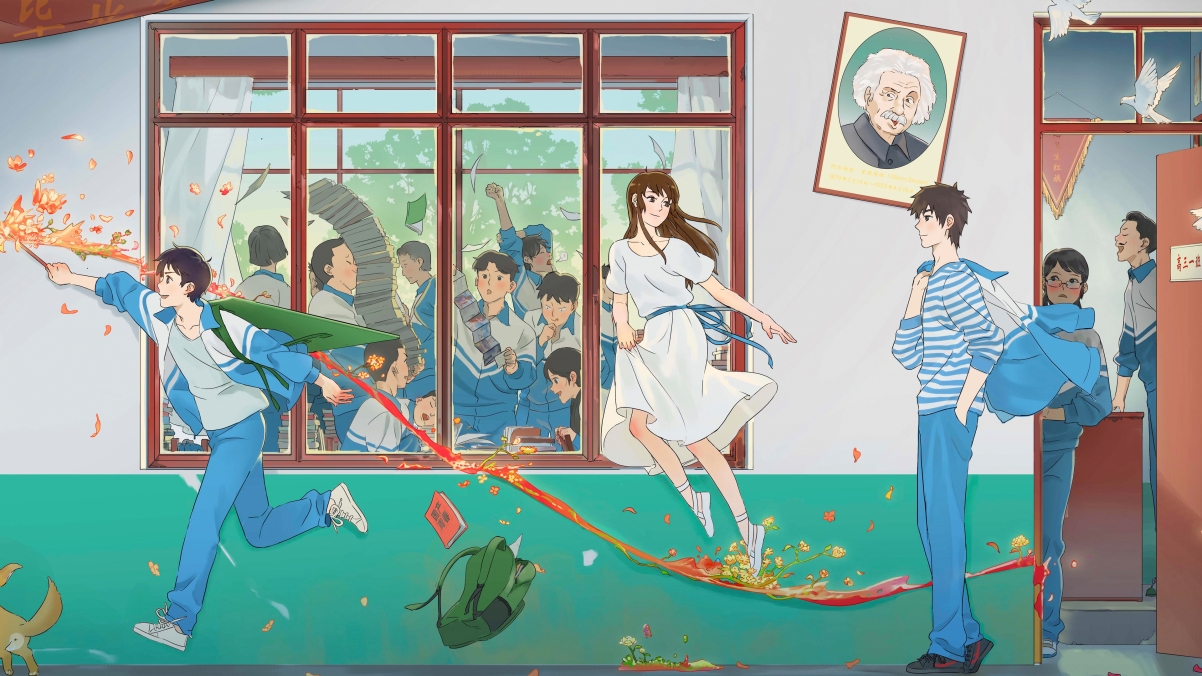 《昨日青空》电影4K超清壁纸，3840x2160分辨率，影视美图下载