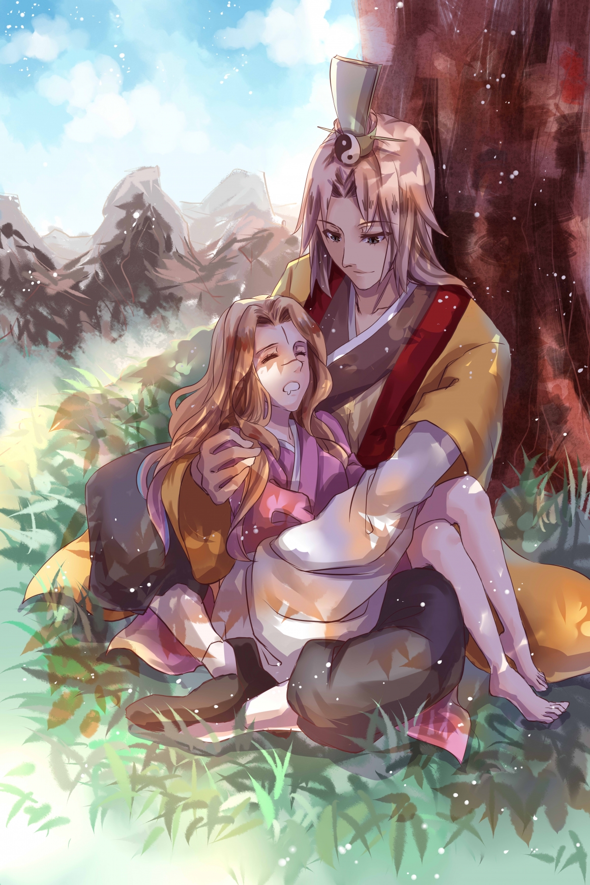 狐妖小红娘王权男神与少奶奶绝美4K壁纸，超清动漫图片，高清4724x7086分辨率，免费下载