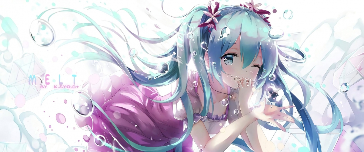 初音未来公主殿下Miku绝美4K壁纸，3440x1440高清动漫图片，一键下载！