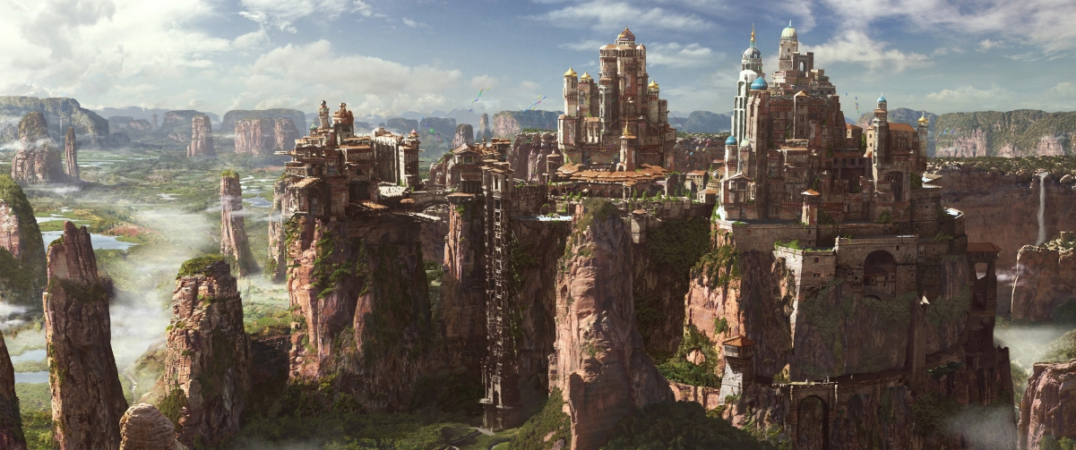 地平线，黎明时分4K带鱼屏壁纸，3440x1440高清下载，畅享游戏视觉盛宴！