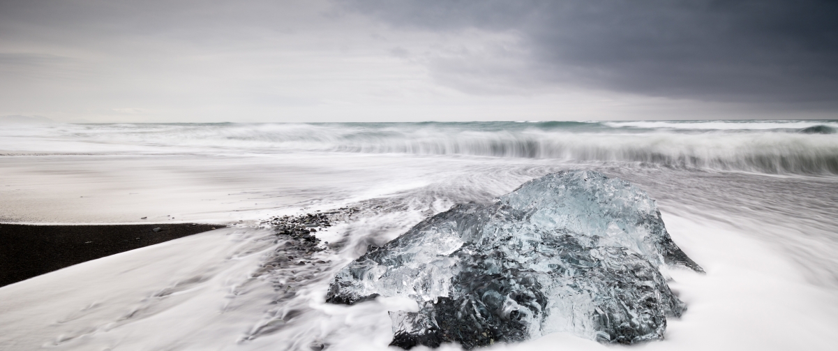  Jokulsarlon海滩绝美4K风景壁纸，3440x1440超清画质，免费下载欣赏！