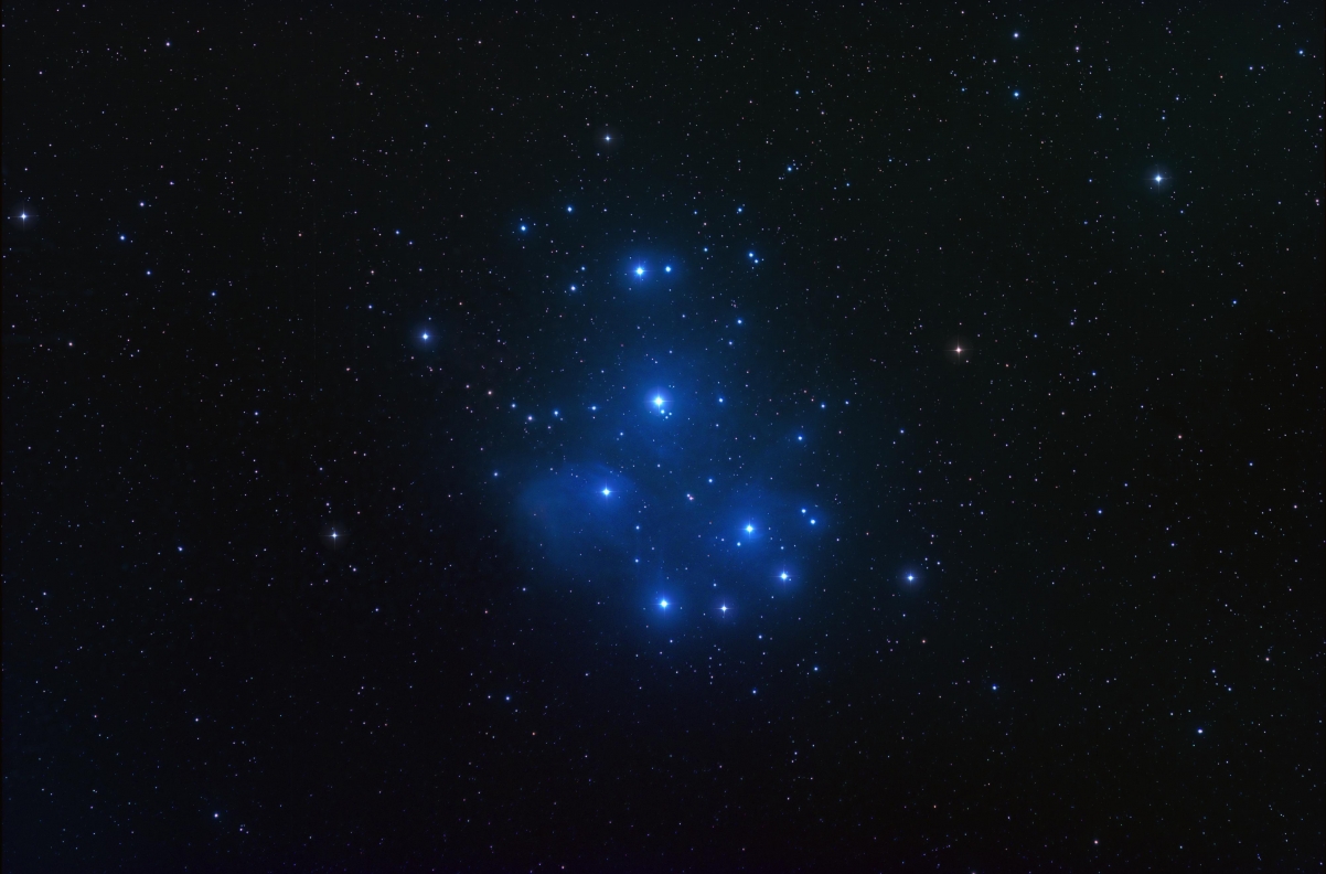绝美星空昴宿星团，4K高清壁纸下载，超清4008x2641风景图片