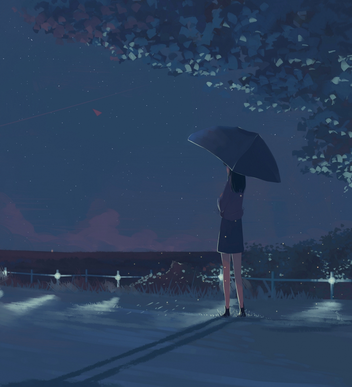 雨滴折射中的你，绝美4K动漫壁纸，高清3543x3897，一键下载