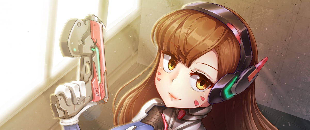 可爱女孩DVA带鱼屏超清壁纸，3440x1440 4K游戏图片，一键下载