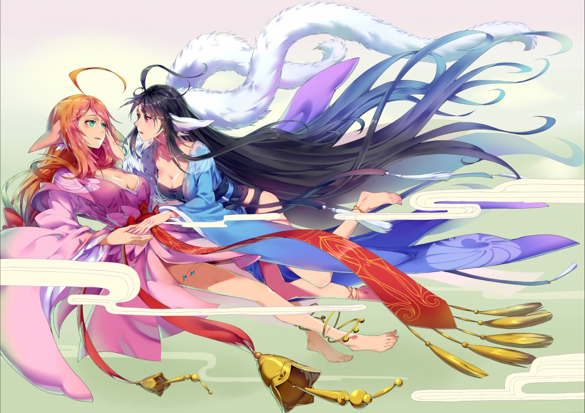 狐妖小红娘，涂山姐妹绝美壁纸，苏苏红红高清4K大图，5847x4134超清下载