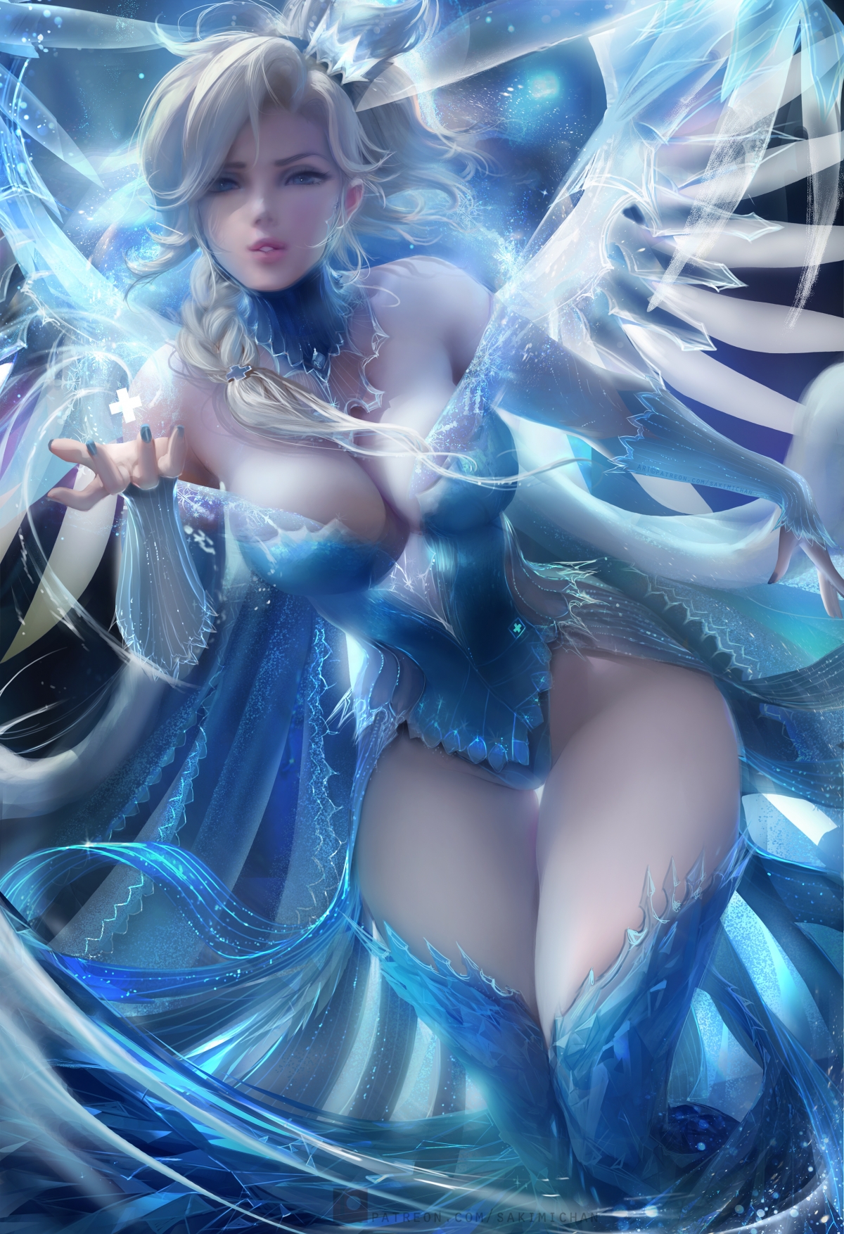 《守望先锋》性感天使同人画，超清4K手机壁纸，2532x3700高清大图，一键下载！