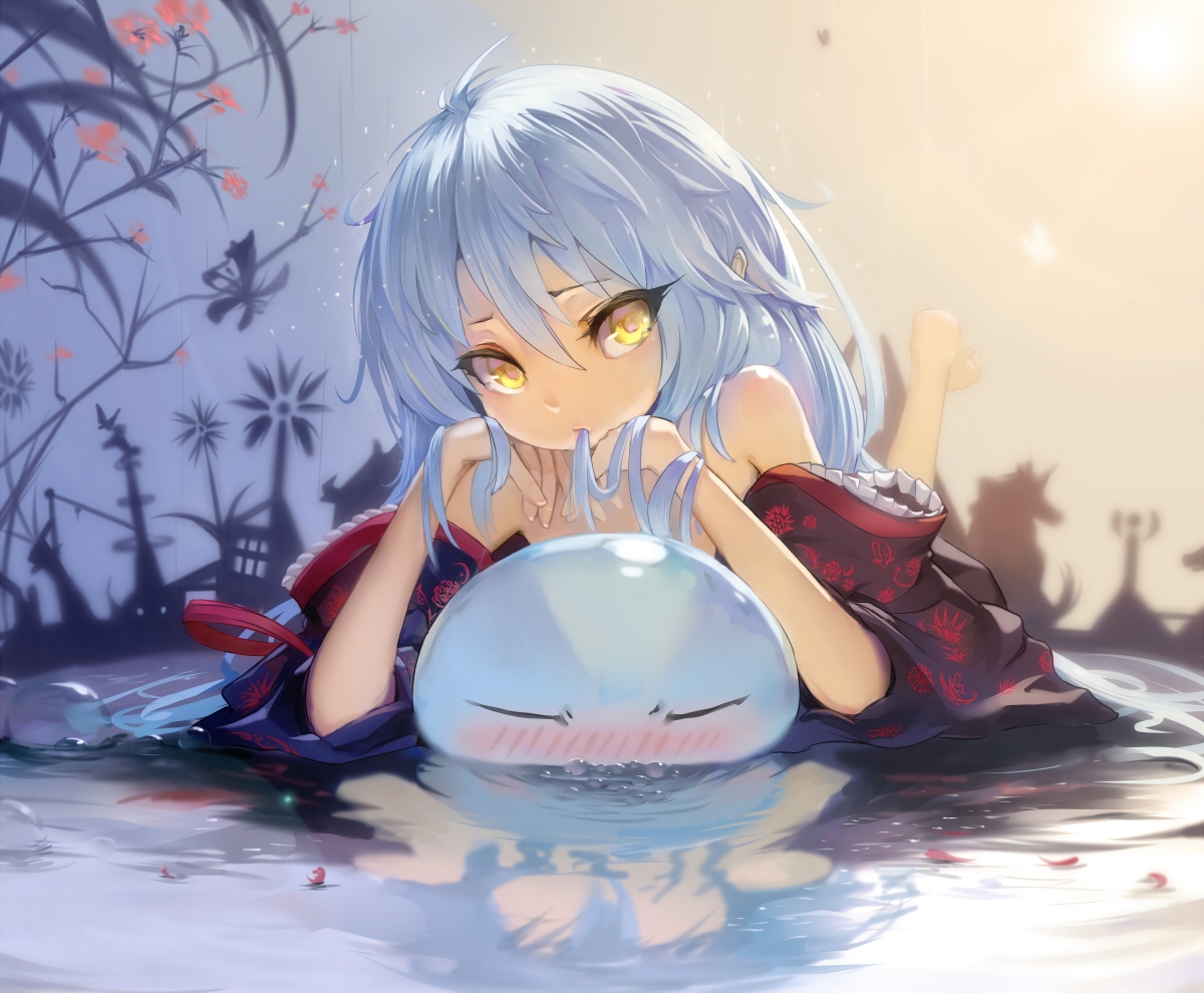 二次元萌娘和服史莱姆 4K超高清动漫壁纸 4800x3960 精美下载