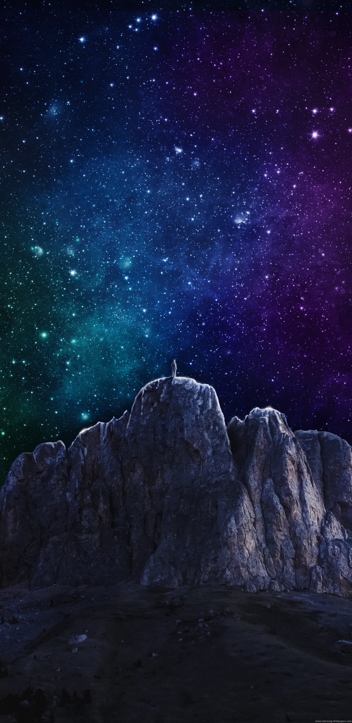 三星Galaxy Note 8专属壁纸，高清4K星星天空，1440x2960分辨率，免费下载