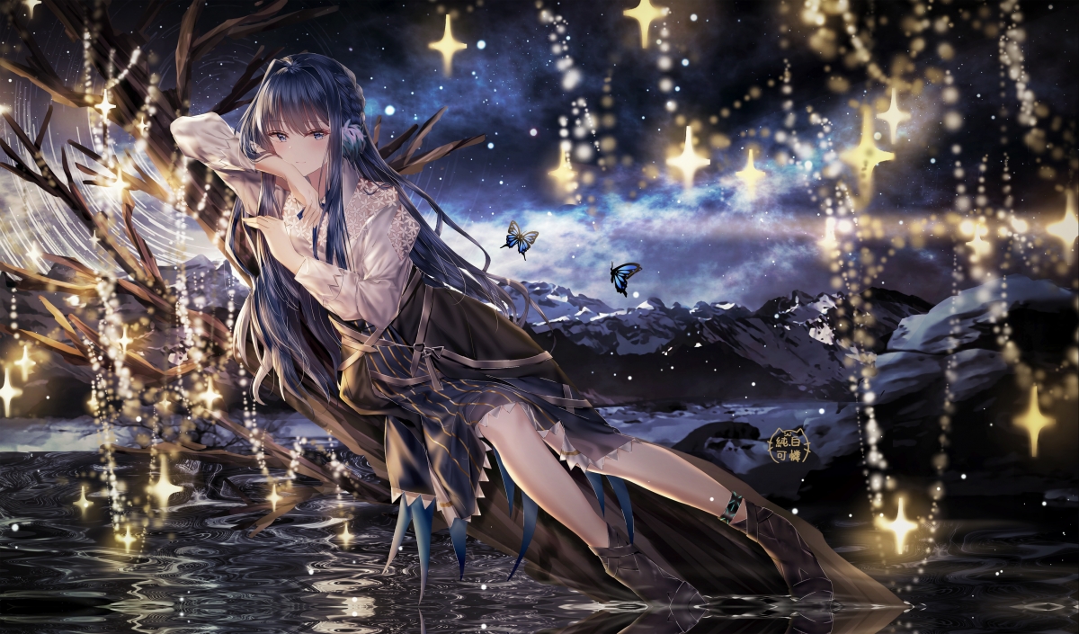 星极·明日方舟 绝美星空4K动漫壁纸，超清4000x2351，一键下载！
