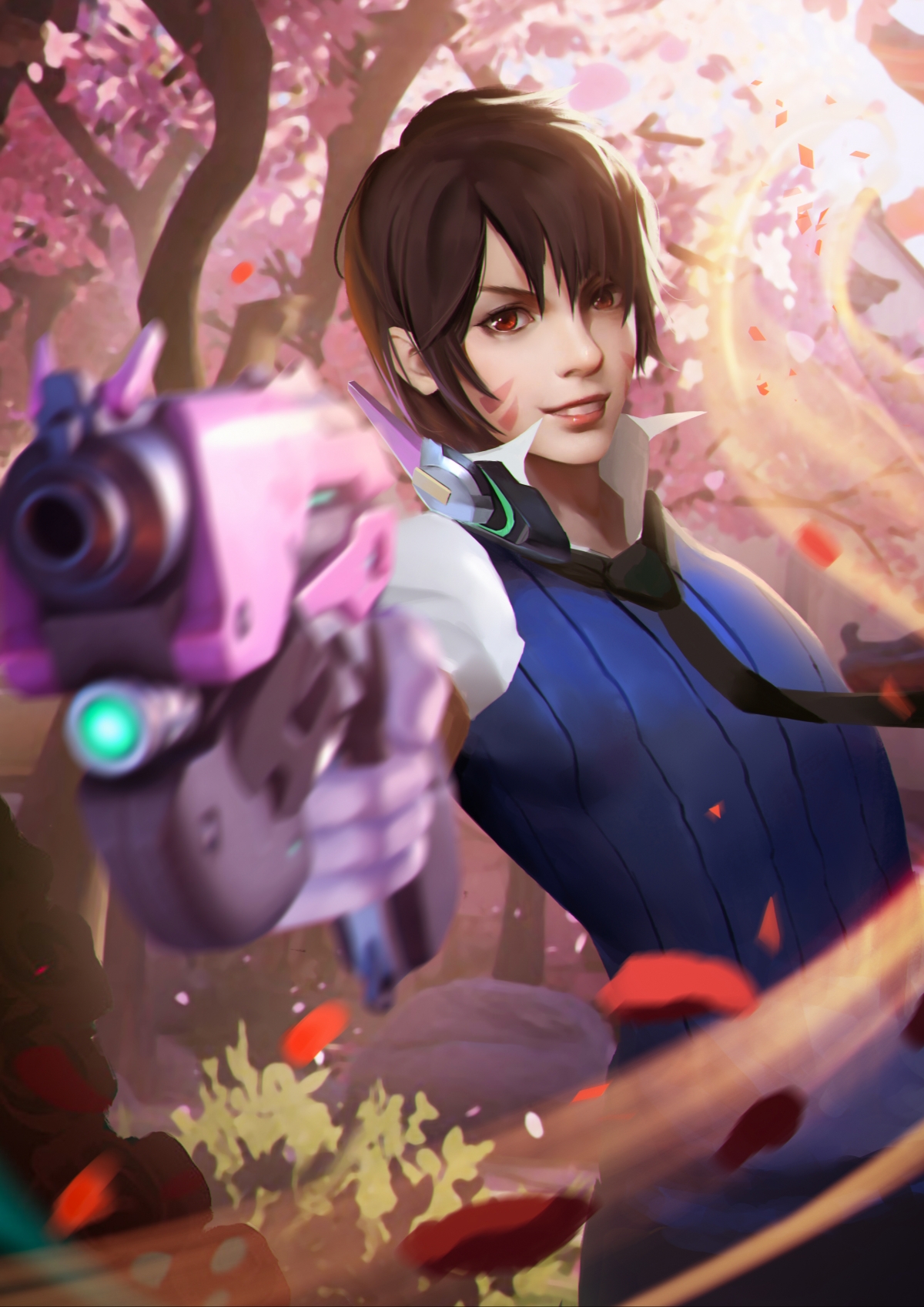 守望先锋DVA精美绘画，4K超清手机壁纸，2480x3508高清大图，免费下载