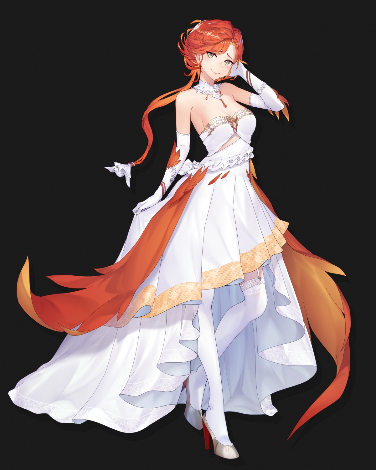 碧蓝航线，绝美长手套白丝少女，超清4K竖屏手机壁纸，高清2600x3250下载
