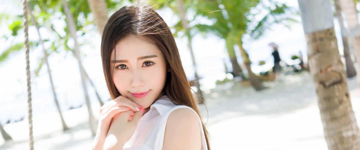 SISY思精选，海滩美女写真，4K高清壁纸，3440x1440超高清下载