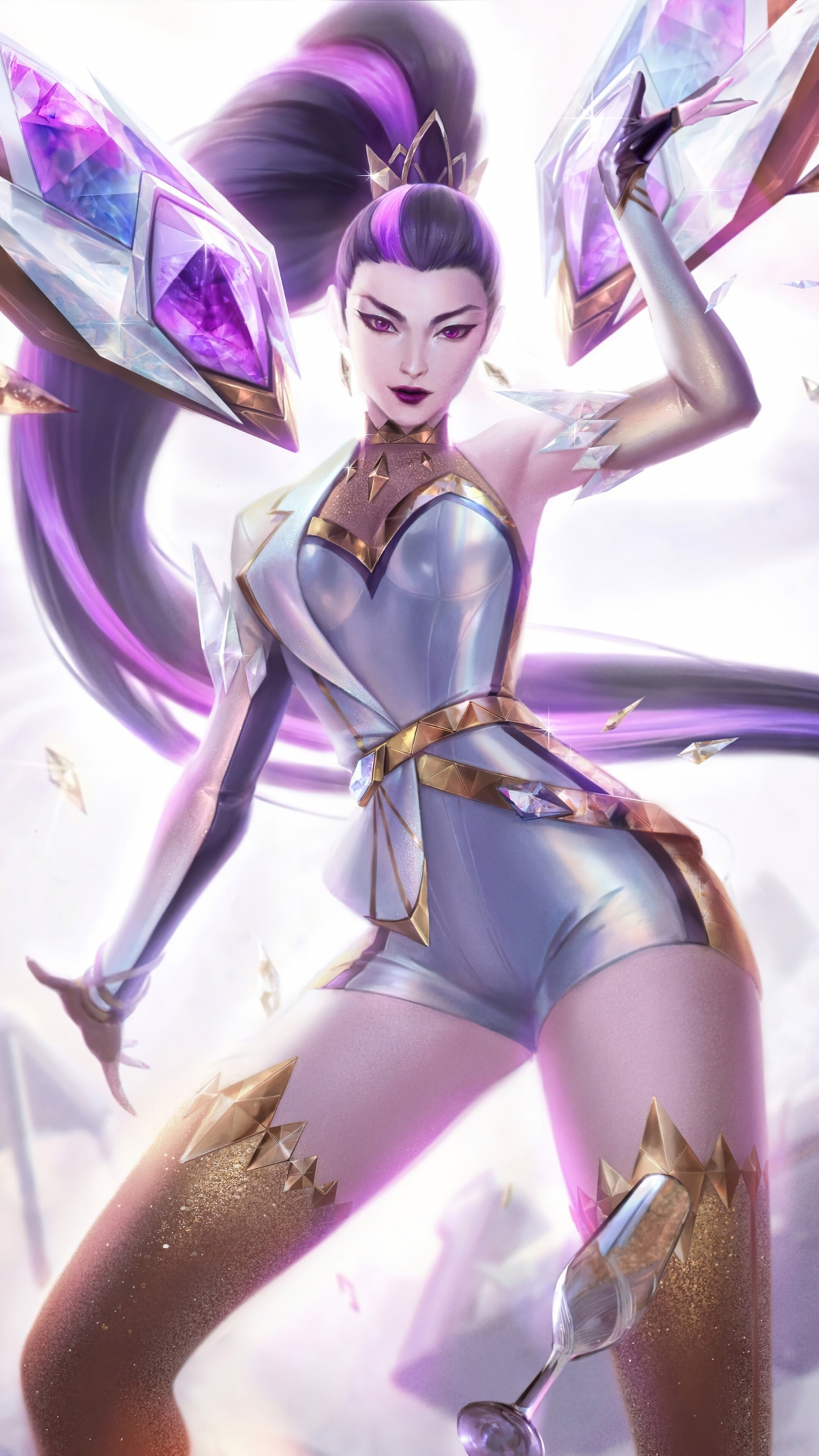 LOL英雄联盟，虚空之女KDA ALL OUT至臻卡莎，超清4K手机壁纸，2160x3840分辨率，一键下载！