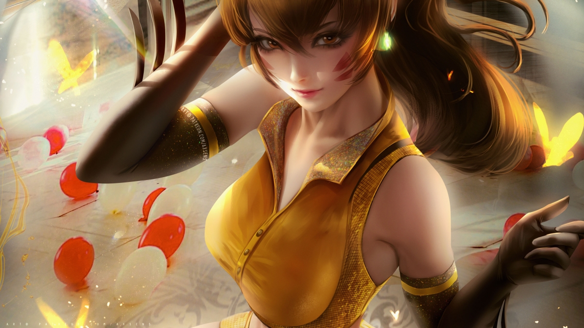 守望先锋D.Va布里吉塔，惊艳4K游戏壁纸，3840x2160超清画质，一键下载！