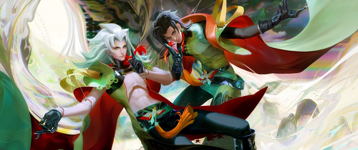 王者荣耀·云间偶戏-元歌，3440x1440带鱼屏4K超高清壁纸下载