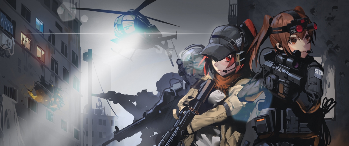 少女前线精美壁纸，带鱼屏3440x1440高清动漫图片，4K画质，免费下载