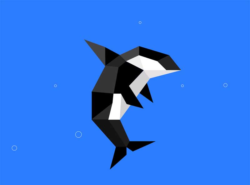 纯css3鲸鱼泡泡动画特效