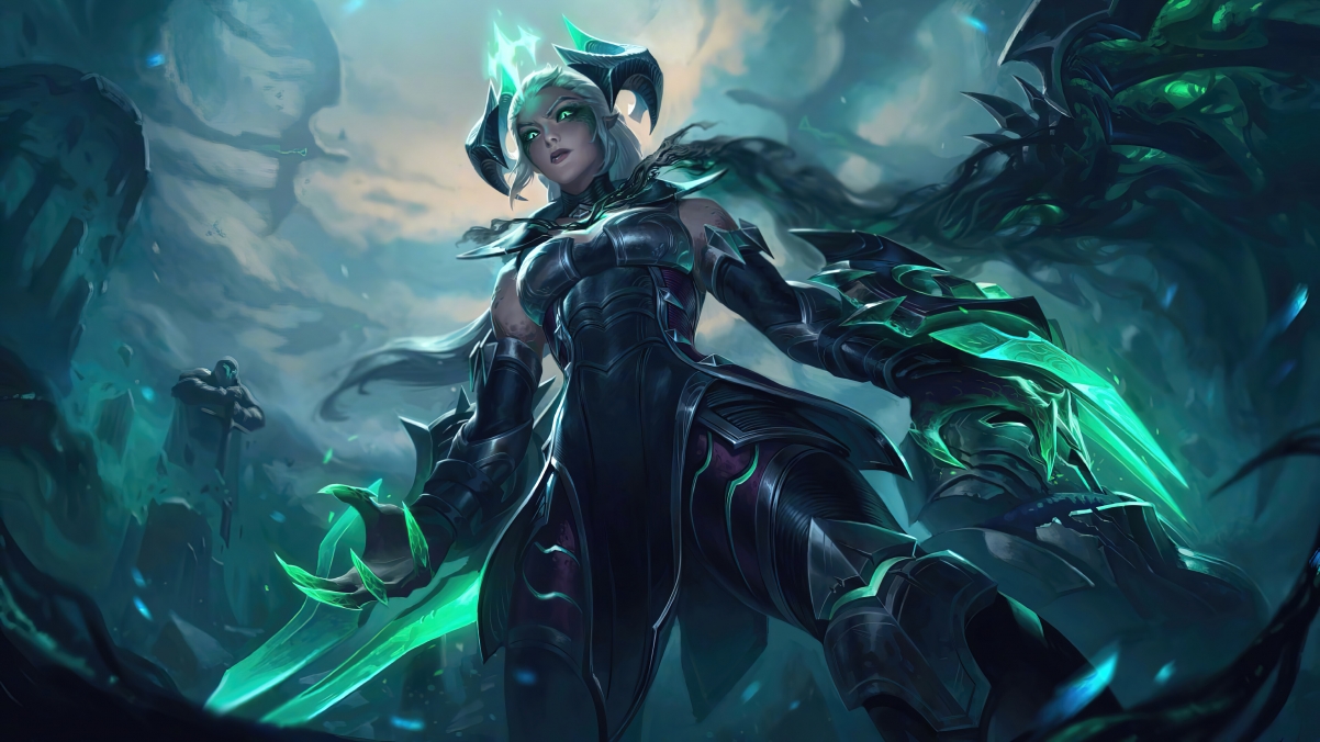 LOL英雄联盟，龙血武姬希瓦娜，破败军团主题4K超清壁纸，3840x2160分辨率，高清游戏图片下载