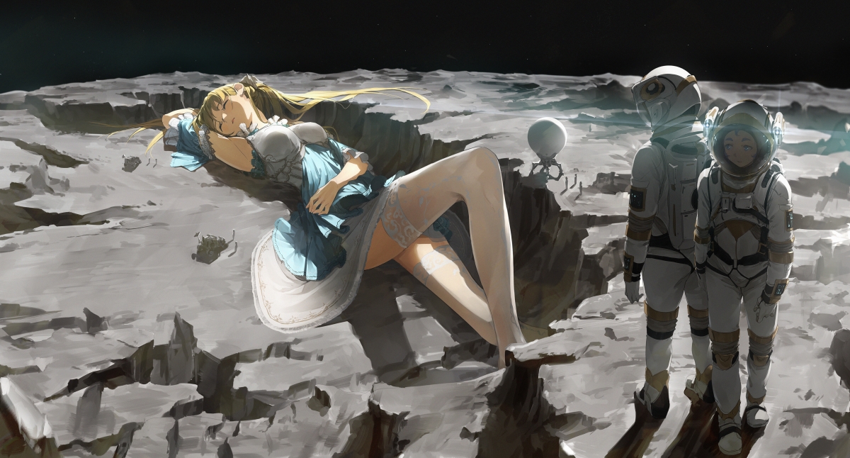 宇宙少女幻梦，美腿妹子、裤袜风采，太空宇航员4K动漫壁纸高清下载