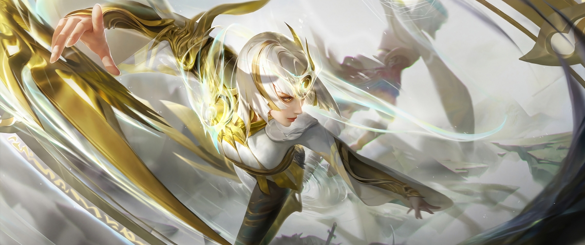王者荣耀新英雄镜，炽阳神光高清壁纸，4K带鱼屏3440x1440，一键下载