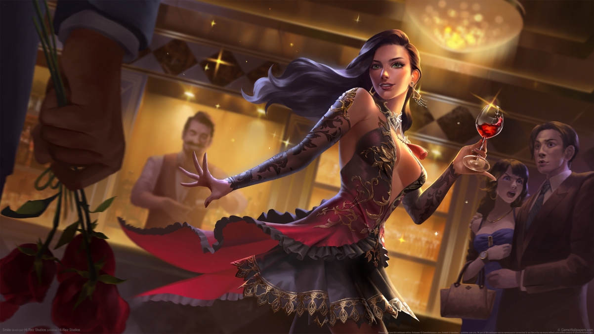 Smite神之浩劫，性感美女舞会盛宴，绝美4K游戏壁纸高清下载（3840x2160）