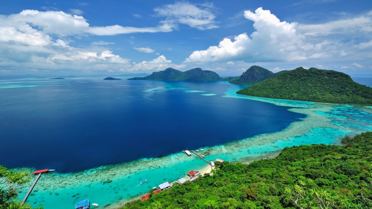 海洋公园绝美4K风景，群岛公园顶部拍摄，高清壁纸3840x2160免费下载